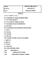 Đề kiểm tra giữa học kì 2 môn Lịch sử Lớp 7